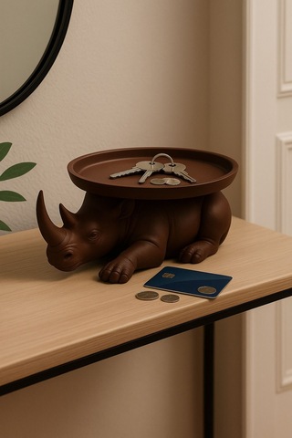 Oxyteez Kahve Temalı Dekoratif Obje Kahverengi Renk Reçine Tasarım Ev Ve Ofis Dekorasyonu