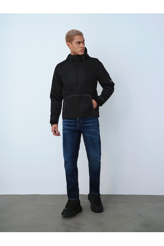 Regular Fit Erkek Yağmurluk Siyah