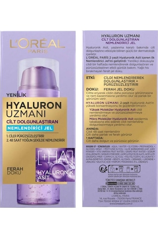 L'Oreal Paris Hyaluron Uzmanı Nemlendirici Jel 50 ML