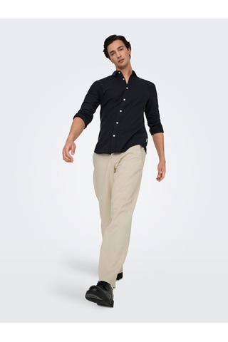 Only & Sons Onsbob Loose Cot Lın 0007 Pant Noos Erkek Gray Pantolon - 22031565 Gri