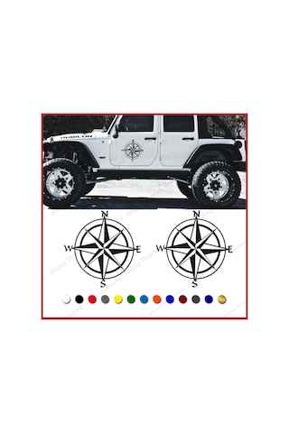(1 Adet) Off Road Pusula Sticker 4X4 Arazi Aracı Oto Sticker (1 Adet) Off Road Pusula Sticker 4X4 Arazi Aracı Oto Sticker