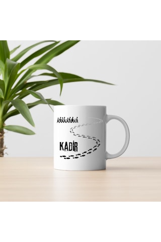 Kişiye Özel Aile Ve Ayak İzleri Tasarımlı Kupa Bardak Beyaz