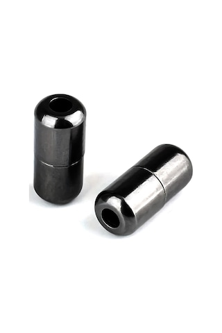 Vidalı Siyah Renk 5 Çift Ayakkabı Bağcık Ucu Siyah