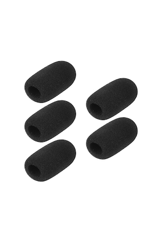 Ruicoo 5 Adet Siyah Mikrofon Köpük Koruması F Tipi - 62mm Yükseklik, 30mm Dış Çap, 14mm İç Çap - Ses Gürültüsünü Azaltır