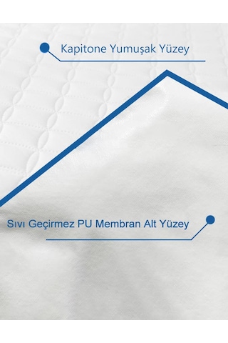 2'li Sıvı Geçirmez Kapitone Bebek Alt Değiştirme Pedi 75 x 90 CM Alt Açma