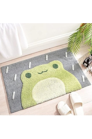 Banyo Paspası, Polyester, Makinede Yıkanabilir, Emici/kaymaz, 40x60 Cm, Çok Renkli