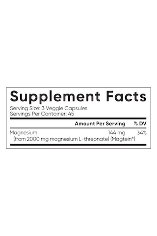 Sports Research Magtein Magnesium L-threonate 2000 Mg 135 Bitkisel Kapsül Aromasız