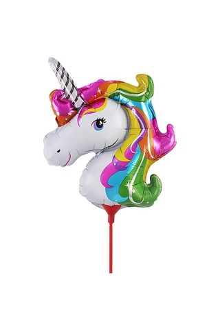 Super Prazdnik Einhorn Şeklinde 3 Adet Baloncuk, Çubuklu Balon 431057432 BEYAZ