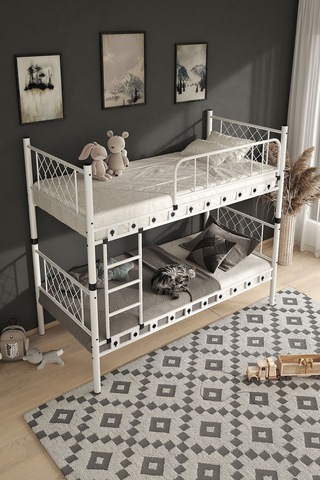 Argimo Metis Beyaz Metal Ranza Ve Karyola 90x200