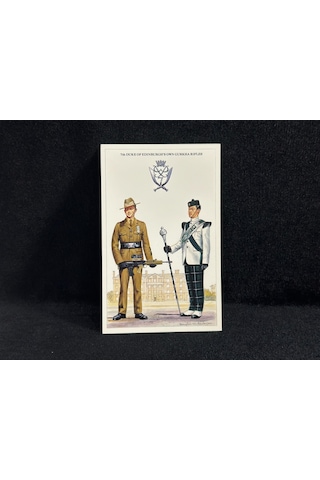 1995 İngiltere Kartpostal Britanya Ordusu Postcard The Duke Of Edinburgh's Own Gurkha Rifles Military Uniforms