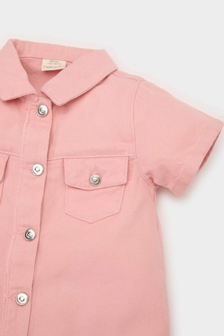 DeFacto Kız Bebek Kısa Kollu Jean Elbise E0454A525SMPN444 Pembe
