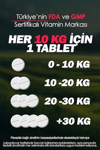 Kedi İçin%100 İç Bitkisel Parazit Tableti Ve Hapı 2 Tablet Bağırsak Sağlığı & Sindirim Desteği