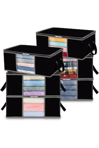 5 Adet Beyaz Mega Boy Baza Altı & Gardrop Yorgan Ve Kıyafet Hurcu