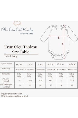 Oh La La Koala 3lü Basic Uzun Kollu Çıt Çıtlı Body Zıbın Model 8 Çok Renkli