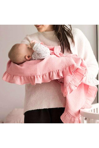 Dolıty Kundaklama Battaniyeleri Bebek Fotoğraf Props Için Pembe Pembe