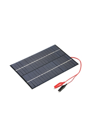 Yaozixa 18v 4.2w Polikristal Silikon Güneş Paneli - Taşınabilir Dış Mekan Acil Şarj Cihazı İle Alligator Klempler