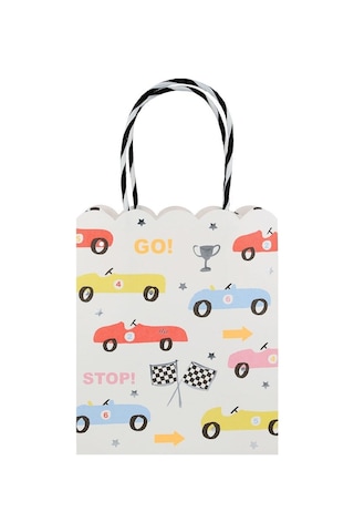 Meri Meri - Race Car Party Bags - Yarış Arabaları Parti Çantaları - 8'li Tüm Yaşlar