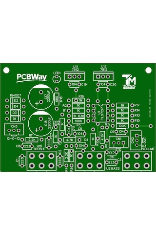 Ton Kontrol Devresi Çift Bant Stereo - Ne5532-Tl072 - 4558D
