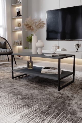 Modern & Şık Orta Sehpa Metal Çerçeve İle Dayanıklı Tasarım, Minimalist Ve Fonksiyonel, Salon ,ofis Antasit