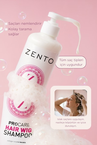 Zento Pro Care Haır Wıg Shampoo 500 Ml Tüm Saçlar