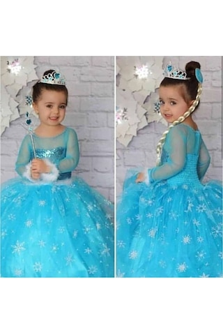 Elsa Kostümü Mavi
