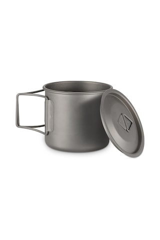 Dofolink Koruucu Kapaklı, Kollu Saklanabilir Titan Bardak - 300ml Ta8303: Ev Ve Doğa İçin Hafif, Dayanıklı, Korozyona Dayanıklı Gümüş