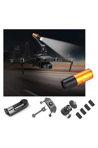 DJI Mavic 2 Pro için Gece Uçuş Zoomlu Fener Üst Lamba 360 Derece Dönüş