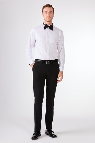 Dufy Ekru Erkek Slim Fit Düz Sivri Yaka Smokin Takım - 92441 Ekru