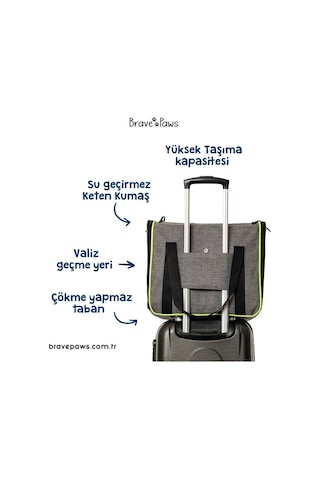 Brave Paws Kedi Köpek Taşıma Çantası Kare Model Yırtılmaz 10 KG
