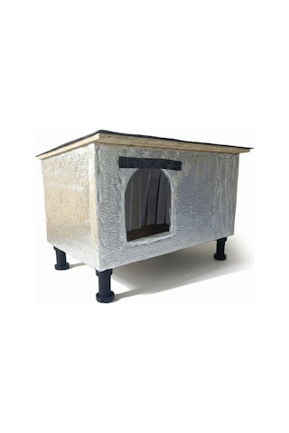 Kedi Evi Yuvası Isı Yalıtımlı Su Geçirmez Şıngıl Kaplamalı 60x36x30 Cm