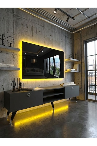Karnaval Ledli Tv Ünitesi - Antrasit - P8004-4 Çok Renkli Karnaval Ledli Tv Ünitesi - Antrasit - P8004-4 Çok Renkli