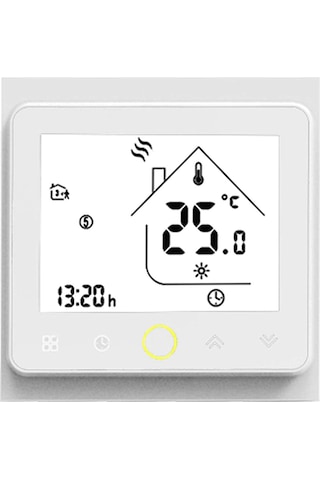 Teltree Bac-002al Beyaz Klima Termostati, Oda Sıcaklığı Kontrolü, Enerji Tasarrufu, Fan Ve Valf Yönetimi Pil Yok