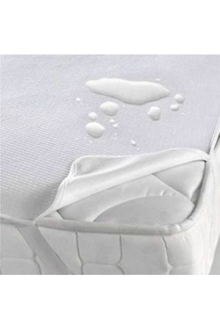 Evony Çift Kişilik Alez 150x200 Cm Sıvı Geçirmez Yatak Koruyucu Micro Kumaş Beyaz