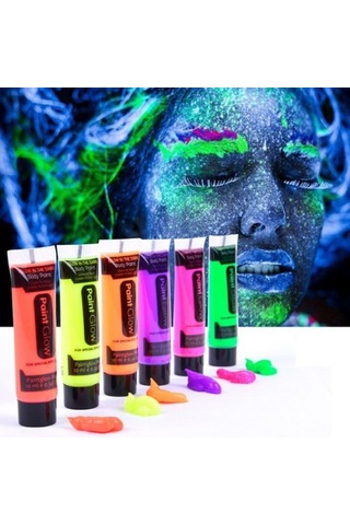 Glow Stick Boya Fosforlu Krem Boya 12 Adet +3