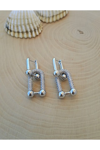 Dali Shop Zirkon Taşlı Tifanny Küpe Gümüş