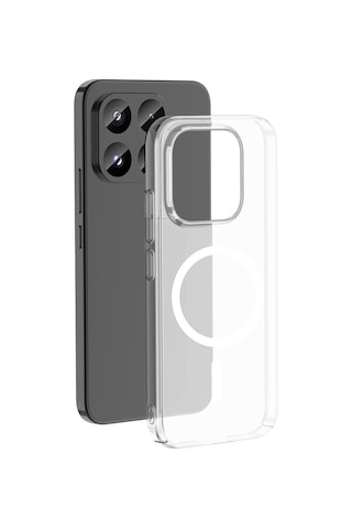 Xiaomi 17t Pro Kılıf Kamera Korumalı Magsafe Şarj Özellikli Lüx Şeffaf London Silikon Kapak