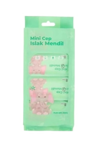 Mini Cep Islak Mendili Renkli