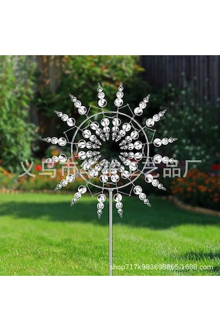 Yaozixa Bahçe Çim Alani Vane Dekorasyonu 3d Rota Metal Rüzgar Çarkı Dışarıdaki Manzarayı Zenginleştirir