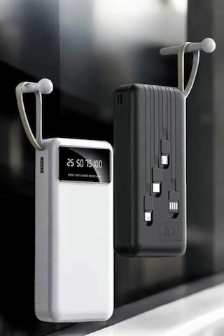 Znv Zenvia Mey İthalat 20.000 Mah Led Işıklı Lcd Ekran Usb Girişli Type-c Lightning Powerbank Znv2025 Cmn