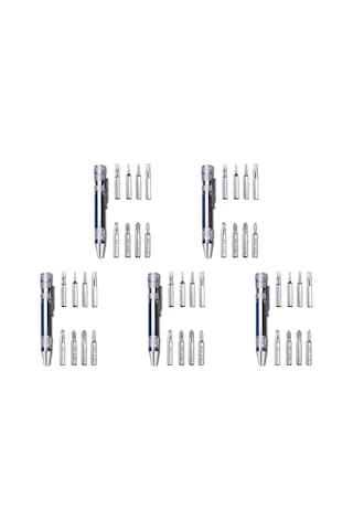 Leasetake Adet Kalem Tornavida Seti Alüminyum Alaşımlı Kalem Tipi El Vidalı Tornavida Gümüş