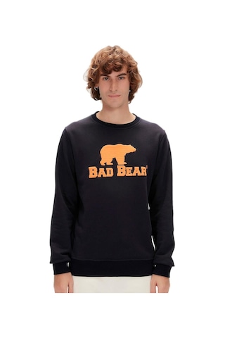 Bad Bear Badbear Logo Crewneck Sweatshirt Lacivert 001