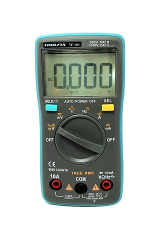 Toolfıx Tf-101 Işıklı Dijital Multimetre Ölçü Aleti True Rms