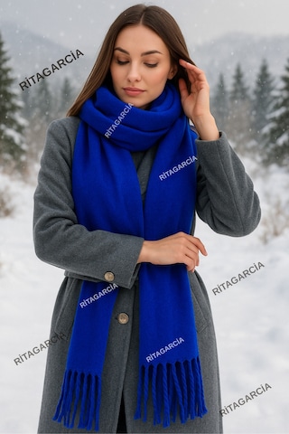 Ritagarcia Premium Soft Buklet Atkı Saks