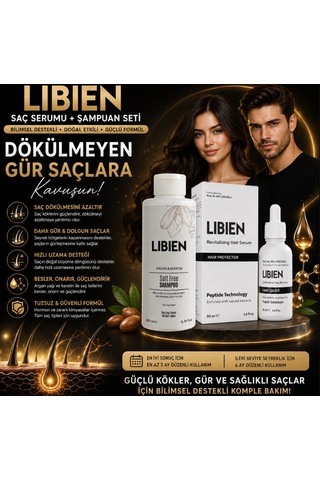 Libien Saç Serumu 50 Ml + Libien Tuzsuz Argan Keratin 200 Ml Şampuan Seti