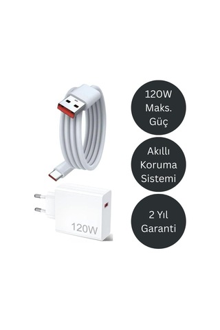 Lexroo 120w Hızlı Şarj Destekli Turbo 120w Type-c Usb Şarj Cihazı Güç Adaptörü + Kablo Set - C120-u