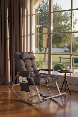 Dicle Cepli Pofuduk Minderli Sallanan Sandalye Tv Koltuğu Antrasit