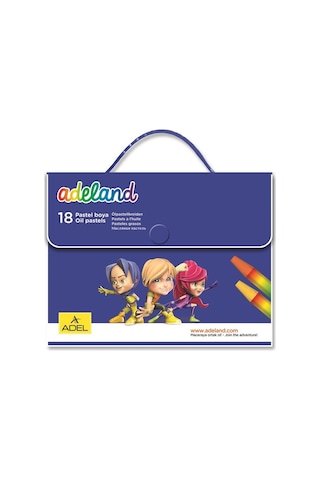 Adeland 18 Renk Çantalı Pastel Boya