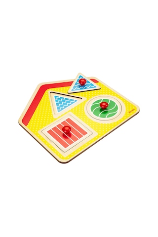 Rossie Ahşap Ilk Yapboz Geometrik Ev