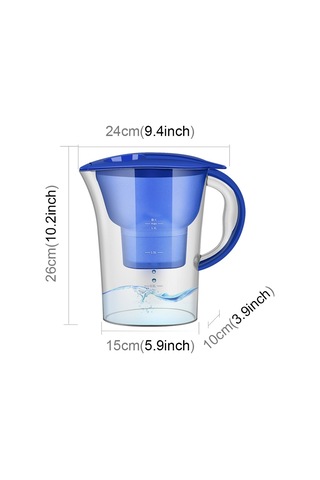 Sones 1.3l Taşınabilir Ev Mutfak Aktif Karbon Filtre Soğuk Su Şişesi Mavi