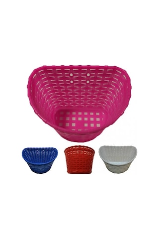 Bmx Bisiklet Plastik Baskı Ön Sepet 12-16-20 [3 Renk] Pembe